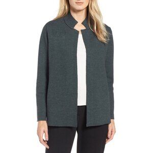 Eileen Fisher Felted Merino Wool Jersey Sweater Blazer - sz Small Petite